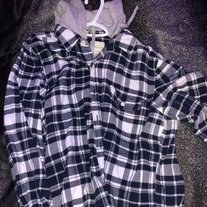 american eagle flannel with hood